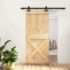 Slankios durys Natūrali ir juoda 90 x 210 cm