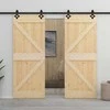 Slankios durys Natūrali ir juoda 90 x 210 cm