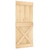 Slankios durys Natūrali ir juoda 90 x 210 cm