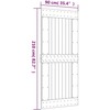 Slankios durys 90 x 210 cm Natūrali ir juoda
