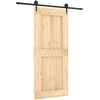 Slankios durys Natūrali ir juoda 90 x 210 cm
