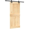 Slankios durys Natūrali ir juoda 90 x 210 cm