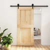 Slankios durys Natūrali ir juoda 90 x 210 cm