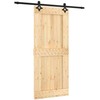 Slankios durys Natūrali ir juoda 90 x 210 cm