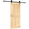 Slankios durys Natūrali ir juoda 90 x 210 cm