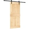 Slankios durys Natūrali ir juoda 90 x 210 cm