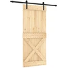 Slankios durys Natūrali ir juoda 90 x 210 cm