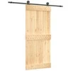 Slankios durys Natūrali ir juoda 90 x 210 cm