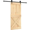 Slankios durys Natūrali ir juoda 90 x 210 cm