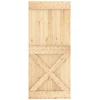 Slankios durys Natūrali ir juoda 90 x 210 cm
