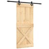 Slankios durys Natūrali ir juoda 90 x 210 cm