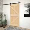 Slankios durys Natūrali ir juoda 90 x 210 cm