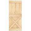 Slankios durys Natūrali ir juoda 90 x 210 cm