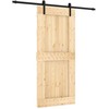 Slankios durys Natūrali ir juoda 90 x 210 cm