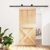 Slankios durys Natūrali ir juoda 90 x 210 cm