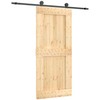 Slankios durys Natūrali ir juoda 90 x 210 cm