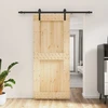 Slankios durys Natūrali ir juoda 90 x 210 cm