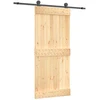 Slankios durys Natūrali ir juoda 90 x 210 cm