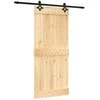 Slankios durys Natūrali ir juoda 90 x 210 cm