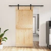 Slankios durys Natūrali ir juoda 90 x 210 cm
