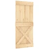 Slankios durys Natūrali ir juoda 90 x 210 cm