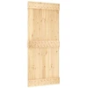 Slankios durys 90 x 210 cm Natūrali ir juoda
