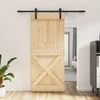 Slankios durys Natūrali ir juoda 90 x 210 cm