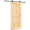 Slankios durys Natūrali ir juoda 90 x 210 cm