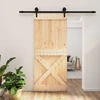 Slankios durys Natūrali ir juoda 90 x 210 cm