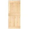 Slankios durys Natūrali ir juoda 90 x 210 cm