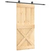 Slankios durys Natūrali ir juoda 90 x 210 cm