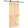 Slankios durys Natūrali ir juoda 90 x 210 cm