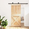 Slankios durys Natūrali ir juoda 90 x 210 cm