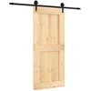 Slankios durys Natūrali ir juoda 90 x 210 cm