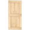Slankios durys Natūrali ir juoda 95 x 210 cm