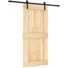 Slankios durys Natūrali ir juoda 95 x 210 cm