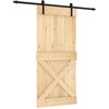 Slankios durys Natūrali ir juoda 95 x 210 cm