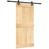 Slankios durys Natūrali ir juoda 95 x 210 cm