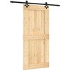 Slankios durys Natūrali ir juoda 95 x 210 cm