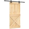 Slankios durys Natūrali ir juoda 95 x 210 cm