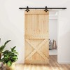 Slankios durys Natūrali ir juoda 95 x 210 cm