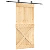 Slankios durys Natūrali ir juoda 95 x 210 cm