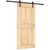 Slankios durys Natūrali ir juoda 95 x 210 cm