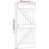 Slankios durys Natūrali ir juoda 95 x 210 cm