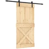 Slankios durys Natūrali ir juoda 95 x 210 cm