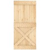 Slankios durys Natūrali ir juoda 95 x 210 cm