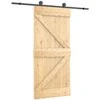 Slankios durys Natūrali ir juoda 95 x 210 cm