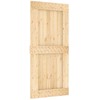 Slankios durys Natūrali ir juoda 95 x 210 cm
