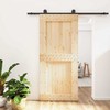 Slankios durys Natūrali ir juoda 95 x 210 cm