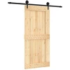 Slankios durys Natūrali ir juoda 95 x 210 cm